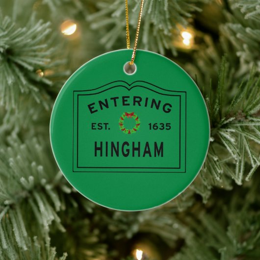 Weihnachten in Hingham Massachusetts Keramik Ornament (Baum)