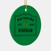 Weihnachten in Hingham Massachusetts Keramik Ornament (Rechts)