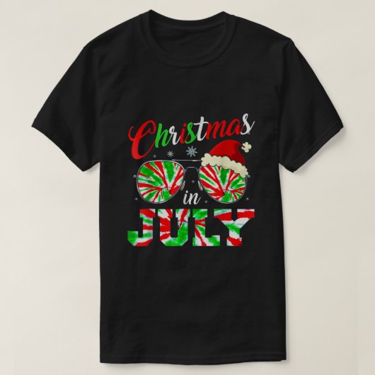 Weihnachten In Juli Weihnachtsmannmütze Gefärbte K T-Shirt (Design vorne)