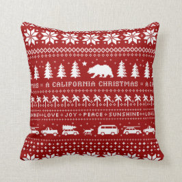 Weihnachten in Kalifornien| Cooles Urlaubsmuster Kissen