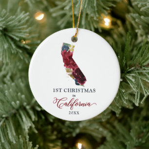 Weihnachten in Kalifornien Personalisiert Keramik Ornament