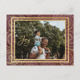 Weihnachten in Karmesinrot und Gold Einladungspostkarte