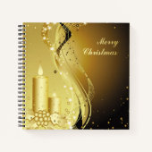 Weihnachten in Kerzenschein Notizbuch (Vorderseite)