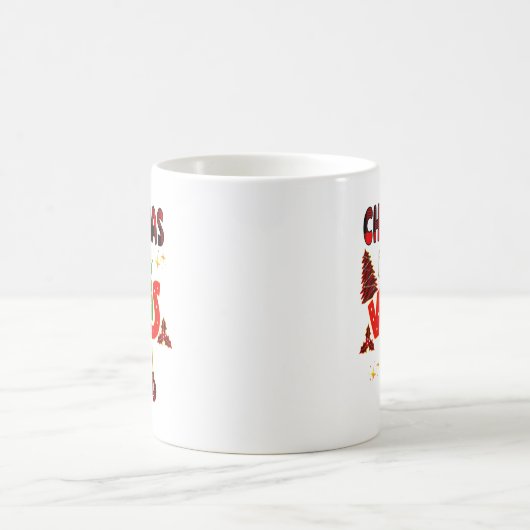 Weihnachten in Las Vegas Group Matching Typografic Kaffeetasse (Mittel)