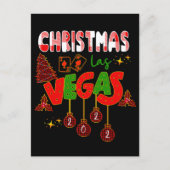 Weihnachten in Las Vegas Group Matching Typografic Postkarte (Vorderseite)