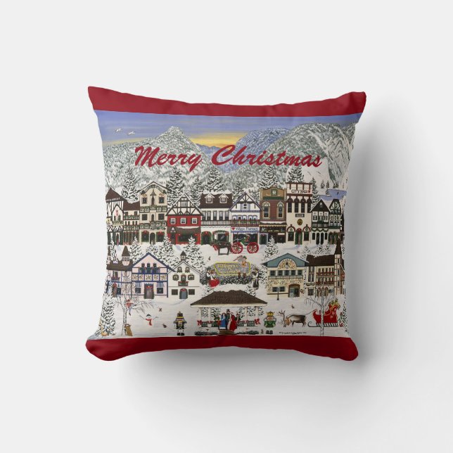 Weihnachten in Leavenworth Washington Pillow Kissen (Vorderseite)