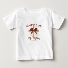 Weihnachten in Liebe umhüllt | Personalisiert Baby T-shirt