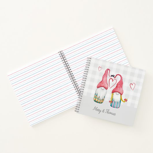 Weihnachten in Liebe Wasserfarbe Handgemalt Notizblock (Innenseite)