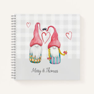 Weihnachten in Liebe Wasserfarbe Handgemalt Notizblock