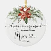 Weihnachten in lieblicher Erinnerung an die Mama Keramik Ornament (Vorne)