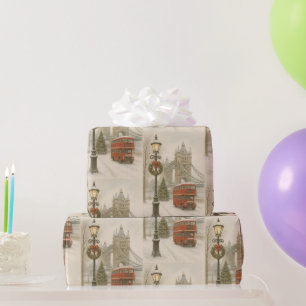 Weihnachten in London Geschenk für Reisende   Feie Geschenkpapier
