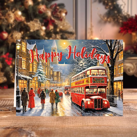 Weihnachten in London: Red Bus Street Scene