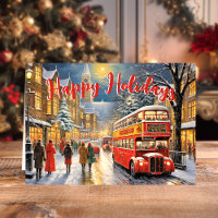 Weihnachten in London: Rote Busstraßenszene
