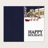 Weihnachten in London, Weihnachtskarte für das Fot Visitenkarten (Außenseite Aufgefaltet)