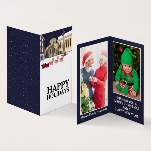 Weihnachten in London, Weihnachtskarte für das Fot Visitenkarten (Innenseite und Außenseite)