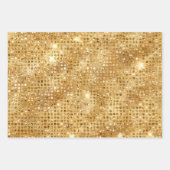 Weihnachten in Luxusrot, Grün und Gold Shimmer Geschenkpapier Set (Vorderseite 3)