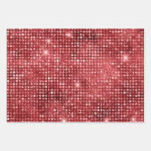 Weihnachten in Luxusrot, Grün und Gold Shimmer Geschenkpapier Set (Vorderseite)