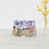 Weihnachten in Madrid Wasserfarbe Karte (Gelbe Blume)