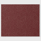 Weihnachten in Maroon White Polka Dots Geschenkpapier (Flach)