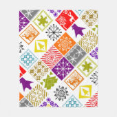 Weihnachten in mehreren Farben Fleecedecke (Vorderseite)