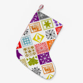 Weihnachten in mehreren Farben Kleiner Weihnachtsstrumpf (Vorderansicht (hängend))