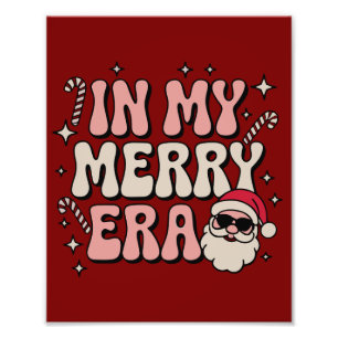 Weihnachten in meiner fröhlichen Ära Cute Groovy X Fotodruck