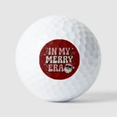 Weihnachten in meiner fröhlichen Ära Cute Groovy X Golfball (Vorderseite)