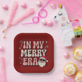 Weihnachten in meiner fröhlichen Ära Cute Groovy X Pappteller (Party)