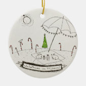 Weihnachten in Miami Keramik Ornament (Vorne)