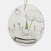 Weihnachten in Miami Keramik Ornament (Links)