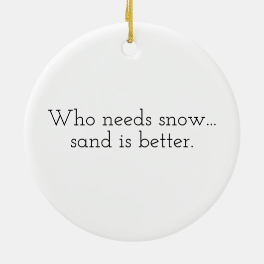 Weihnachten in Miami Keramik Ornament (Hinten)