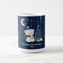 Weihnachten in Mitternacht | Navy, Silber & Gold Kaffeetasse