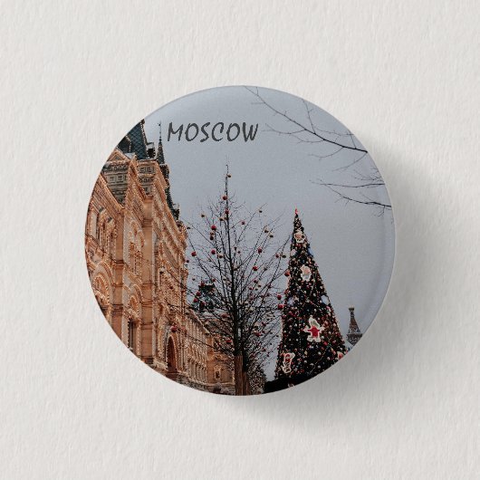 Weihnachten in Moskau Button (Vorderseite)