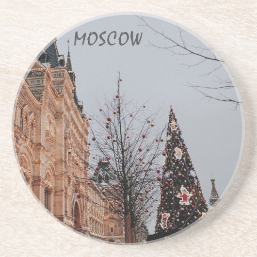 Weihnachten in Moskau Getränkeuntersetzer (Vorne)