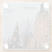 Weihnachten in Moskau Glasuntersetzer (Rückseite)