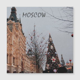 Weihnachten in Moskau Magnetkarte