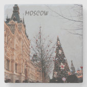 Weihnachten in Moskau Steinuntersetzer (Vorderseite)