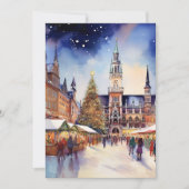 Weihnachten in München Wasserfarben Postkarte (Vorderseite)