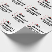 Weihnachten in Naughty unzureichende Beweise Geschenkpapier (Ecke)