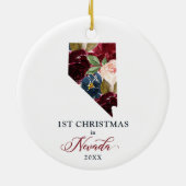 Weihnachten in Nevada Personalisiert neue Zuhause Keramik Ornament (Hinten)