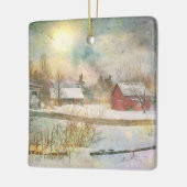 Weihnachten in New England Keramikornament (Links)