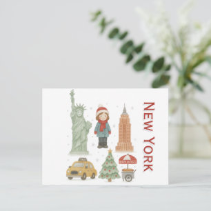 Weihnachten in New York Aquarell – Süß