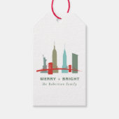 Weihnachten in New York, Architecture Skyline Geschenkanhänger (Vorderseite)