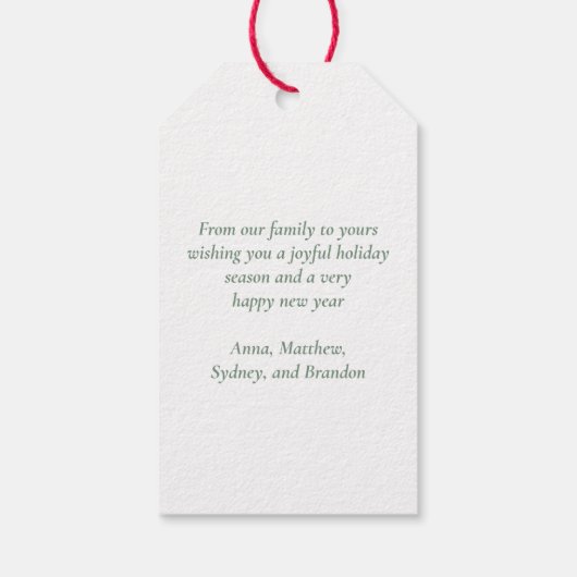 Weihnachten in New York, Architecture Skyline Geschenkanhänger (Rückseite)