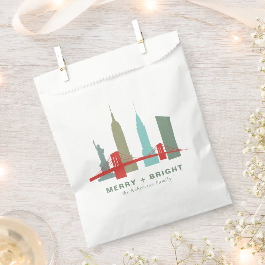 Weihnachten in New York, Architecture Skyline Geschenktütchen (Ausgeschnitten)