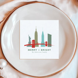 Weihnachten in New York, Architecture Skyline Serviette