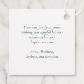 Weihnachten in New York, Architektur-Skyline-Gesch Geschenkanhänger (Rückseite)