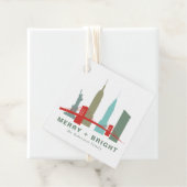 Weihnachten in New York, Architektur-Skyline-Gesch Geschenkanhänger (Beispiel)