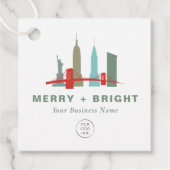 Weihnachten in New York, Architektur-Skyline-Gesch Geschenkanhänger (Vorderseite)
