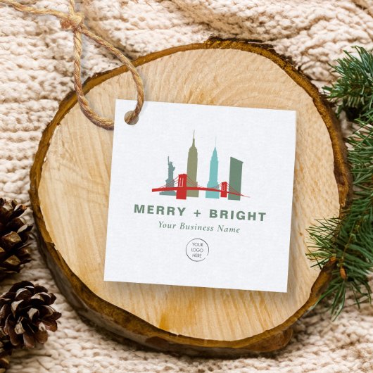 Weihnachten in New York, Architektur-Skyline-Gesch Geschenkanhänger